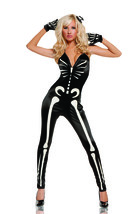 Elegant Moments EM-9594 Sexy Skeleton - Glow in the dark. 3 pc. costume Black M - £90.52 GBP
