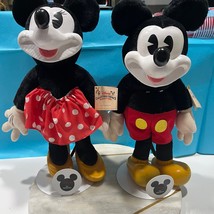 Disney Applause 1989 Collectible Classics Wood Sculpt Mickey And Minnie Mouse - £93.57 GBP