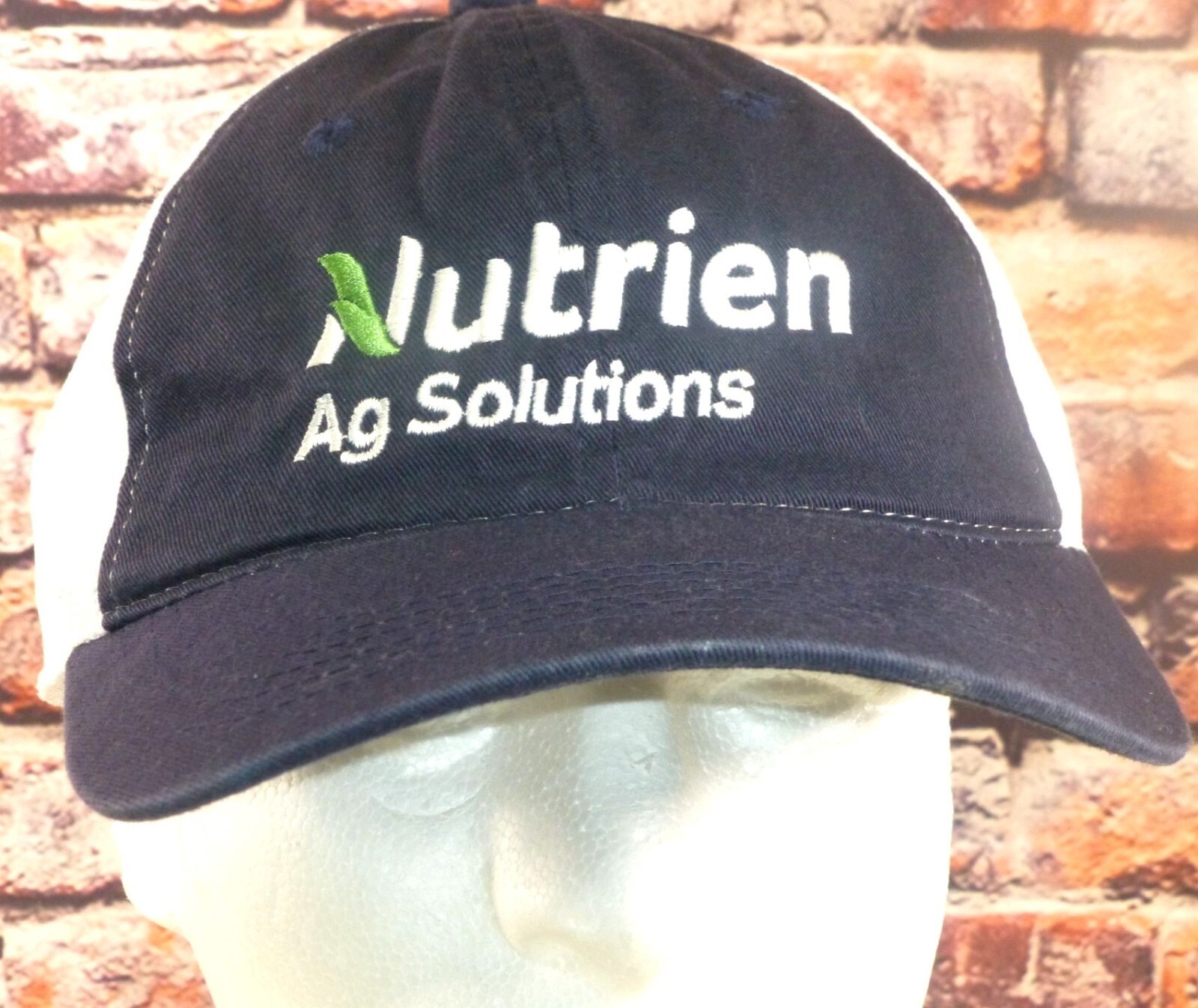 Nutrien Ag Solutions Navy &amp; White Trucker Hat Adjustable Outdoor Cap FWT... - $11.77