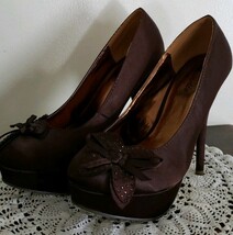 Mascotte Brand ~ Women&#39;s Size 8 ~ Brown in Color ~ 5.5&quot; Hi-Heel Platform... - £23.36 GBP