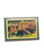 2002 Alaska Greetings From America USPS USA 34C Postage Stamp Pin Souvenir - $11.99