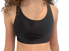 Essa Garments striped racerback bra in black - size XS - $34.65