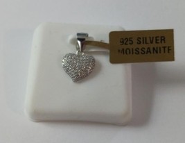 Moissanite Heart Pendant, 925 Silver .25 Ctw - $115.00