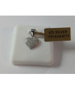 Moissanite Heart Pendant, 925 Silver .25 Ctw - $115.00
