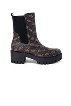Guess Women Boots - 5 US EU 35 Black Leather Combat Platform Ankle New - $191.23 CAD
