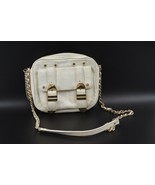 Rebecca Minkoff White Leather Crossbody Small Mini Purse Handbag Metal H... - $23.02