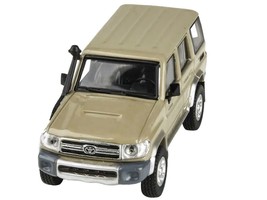 2014 Toyota Land Cruiser 76 Sandy Taupe Tan 1/64 Diecast Model Car by Paragon M - $25.68