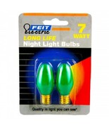 2 Pack 7 Watt C7 Long Life Green Night Light Bulbs - £4.65 GBP