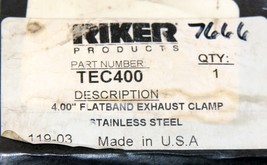 TEC400 Riker 4&quot; Easy Seal Flat Band Exhaust Clamp I.D. - O.D. Stainless ... - $17.81