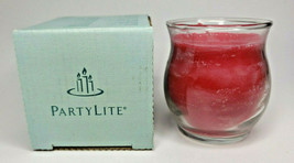 PartyLite Mini Barrel Glass Jar Candle Bestburn 3.7oz Cherry Orchard P6D/G33288 - £11.98 GBP