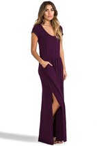 NWT Free People FP Beach Andrina&#39;s in Eggplant Side Slit Back Cutout Dre... - £48.01 GBP