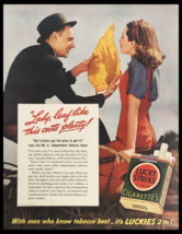 1941 Lucky Strike Toasted Cigarettes Vintage Print Ad - $18.95