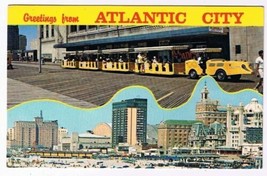 New Jersey Postcard Atlantic City Boardwalk Convention Center Bathing Beach - £1.69 GBP