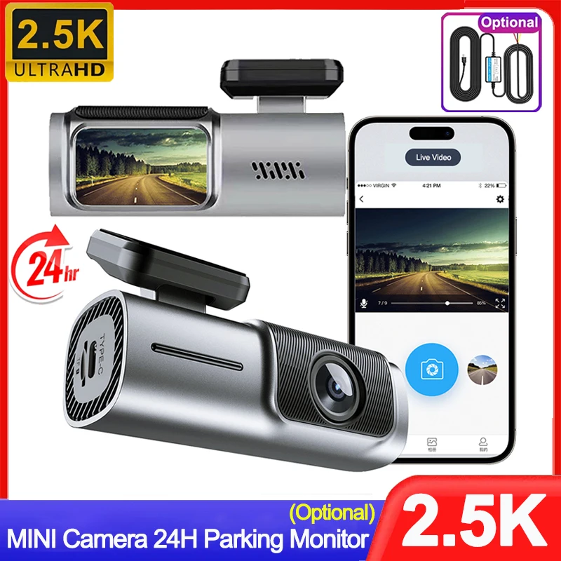 Car DVR in the Car 2.5K Dash Cam for Cars WiFi Video Recorder Front Camera for - £12.07 GBP