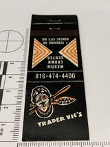 Vintage Matchbook Covers Trader Vic’s  Weston Crown Center Kansas City. ... - $7.92