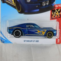2017 Hot Wheels HW Flames &#39;67 Shelby GT-500 BLUE Die Cast Toy Car NIB Ki... - $6.90