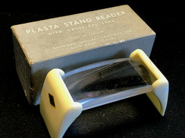 Vtg COIL Fixed Plasta Stand Reader w/ Cross-Cyl Lens Magnifier England i... - $39.95