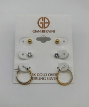Giani Bernini 3-PC. Set Small Hoop and Ball Stud Earrings in Sterling Si... - $24.11