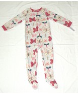 Carters Fleece Footed Pajama Blanket Sleeper Size 12 Butterfly Girl Warm... - $524.64 MXN