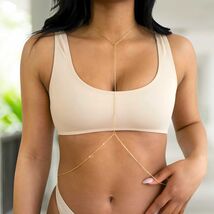 Gold Filled Body Chain Necklace Dainty Belly Chain for Bikini Beach Wedding - $999.77 MXN