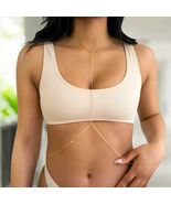 Gold Filled Body Chain Necklace Dainty Belly Chain for Bikini Beach Wedding - $1,001.26 MXN