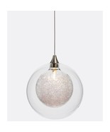 Hand blown glass orb ceiling pendant lighting unique elegant light fixtu... - £487.17 GBP