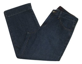 Eddie Bauer Jeans Crop Dark Denim Cotton Blend Zipper Fly Capri Women&#39;s Size 4 - £7.90 GBP