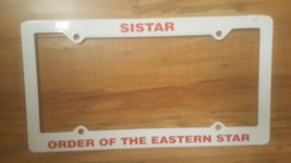 Order of the Eastern Star Masonic Plastic License Plate Frame - £11.73 GBP