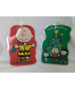 Peanuts Christmas Window Decoration Plastic Suction Cups Lot of 2 1998 - $19.95