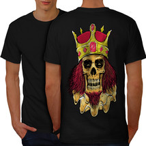 King Death Smile Skull Shirt  Men T-shirt Back - £10.35 GBP