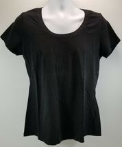 Heart &amp; Hips Woman Black Short Sleeve Shirt Cotton Spandex 3X Grande - $7.91