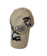 Victoria Cruises Baseball Hat L dragon print 100% Cotton Khaki Color Adj... - $14.80
