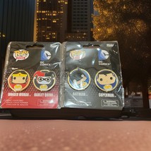 Funko Pop pins Wonder Woman Harley Quinn Batman Superman DC Comics lot - $14.85