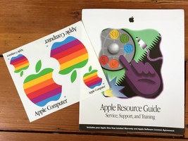 Vtg 1995 Apple Macintosh Mac Resource Training Support Service Rainbow Stickers - £23.88 GBP