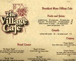 The Village Cafe Restaurant Breakfast Lunch &amp; Dinner Menus - $18.81