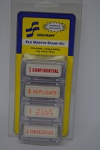 Skilcraft File Master Office Stamp Kit Pre Inked Confidential Duplicate ... - $19.35
