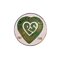 Vintage 1987-88 Spanish GSA Girl Scout Parent Support PS Lapel PIN Green... - $9.69