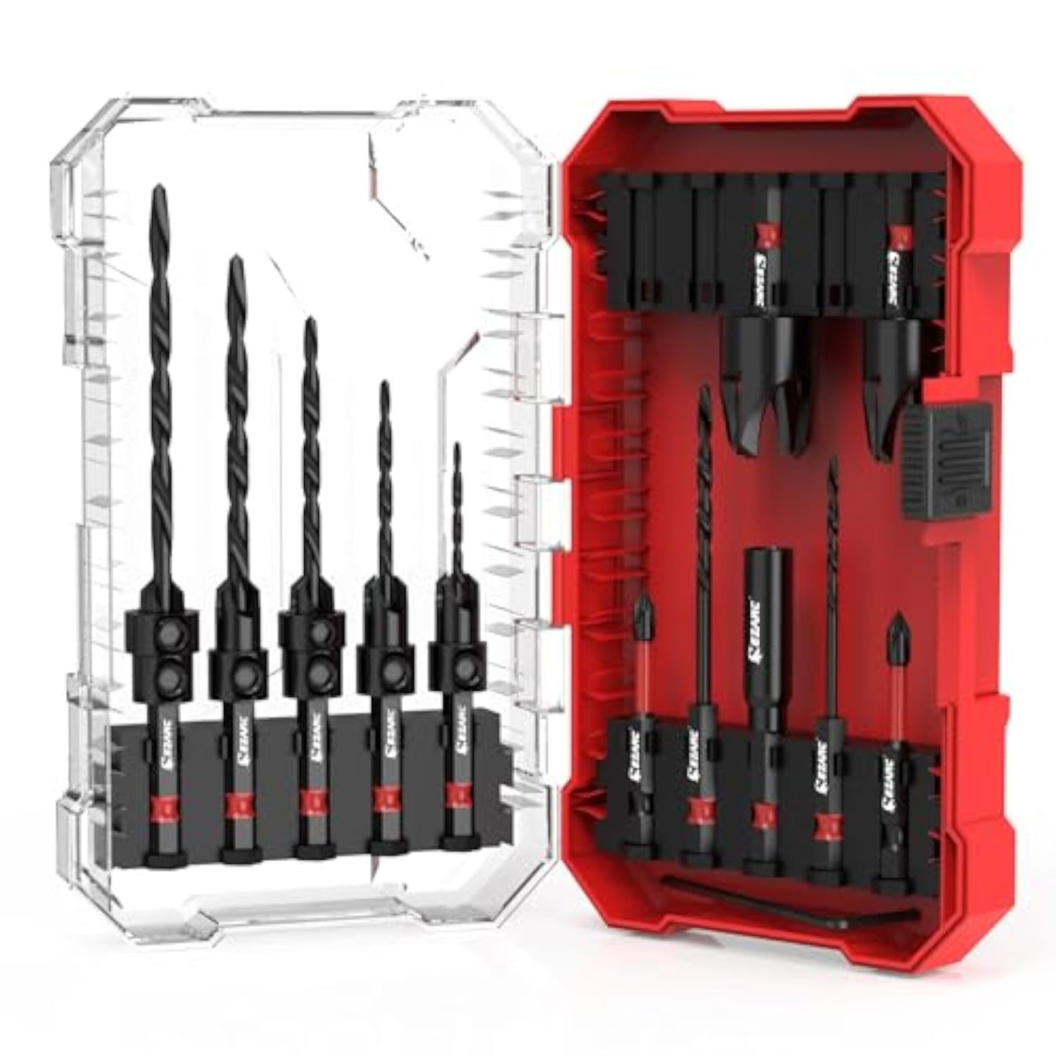 Countersink Drill Bit Set, 15 Pcs Tapered Drill Bits Counter Sink Drill Bit With