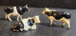 VINTAGE 1950s BRITAINS VILLAGE FARM COWS, HOLSTEINS LEAD FIGURES ENGLAND - $330.86 MXN