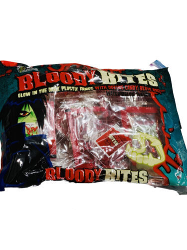 Bloody Bites Halloween Watermelon Candy Glow-In-The-Dark Fangs 2.4oz - $8.79