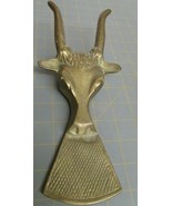 ANTQUE BRASS BOOTJACK STEER BULL HEAD BOOT PULLER WESTERN COWBOY BOOTS - £33.63 GBP