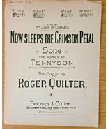 Now Sleeps the Crimson Petal, Sheet Music, vocal solo, piano accomp. in ... - €6,78 EUR