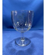 Vintage 1970&#39;s Olympia Beer Goblet Heavy Glass Footed Thumbprint Beer Mug - £9.70 GBP