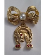 Winner&#39;s Circle Good Luck Horseshoe Brooch - $9.49 CAD