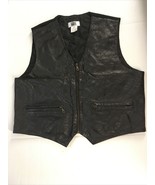 L ~ CITY STREETS Men’s Black Leather with Wool Back ~ Western/Biker Zip ... - $46.66