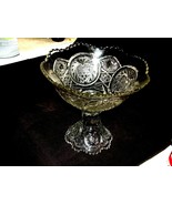 Vintage American Brilliant Period, Clear Cut Glass Punch Bowl 2 pc 1 Gallon - £65.36 GBP
