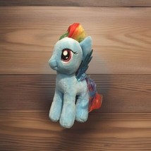 Ty Plush Hasbro My Little Pony 7&quot; Rainbow Dash Stuffed Pegasus Blue Rainbow Mane - £6.06 GBP