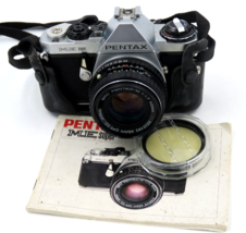 Pentax ME Super 35mm SLR Camera Kit w/ 50mm Lens &amp; Filter - EXCELLENT - £117.41 GBP