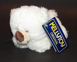 NWT White Teddy Bear Plush 5&quot; Floppy Animals Kellytoy Stuffed Toy - £9.17 GBP
