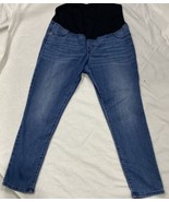 Isabel Maternity 14 blue wash Jegging elastic stretch waist - $6.67